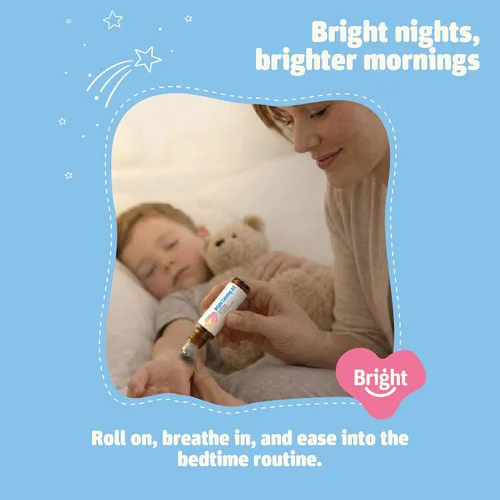 Vista 2 de Aceite Calmante Bright de Bright Autism - Aceite esencial para niños para aliviar el estrés - Ayuda natural para dormir, suave mezcla orgánica