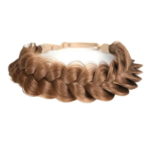 Vista 35 de Diadema Trenzada de 2 Hebras Despeinada Clásica Gruesa Trenzas Anchas Elástica Extensible de Calidad Sintética Diadema Trenzada para Mujeres Niñas