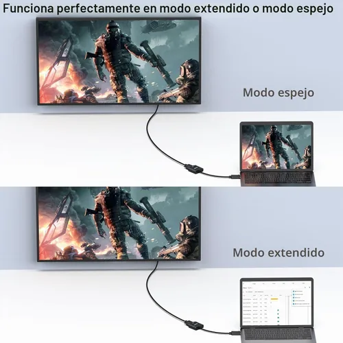 Vista 4 de BENFEI Conversor DisplayPort a VGA, cable macho a hembra chapados para Lenovo, Dell, HP, ASUS. Adaptador de pantalla DP unidireccional a VGA 1080P