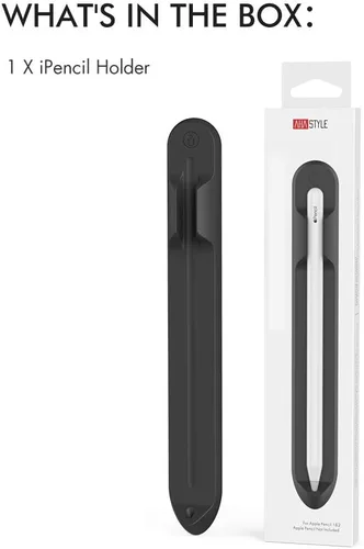 Vista 7 de AHASTYLE Soporte extraíble para iPencil [accesorio magnético] Fuerte adhesivo adhesivo de silicona para Apple Pencil de 1ª y 2ª generación (negro)