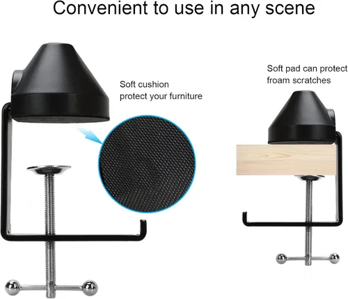 Vista 5 de YOUSHARES Soporte de micrófono MV7 mejorado con parabrisas - Brazo resistente compatible con micrófono Shure MV7 y MV7X, soporte de brazo con filtro