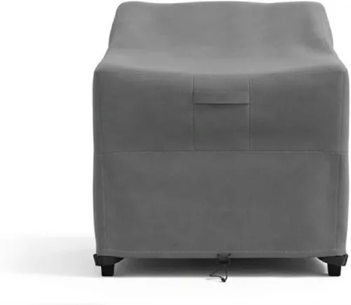Vista 2 de Funda para silla de muebles de exterior de patio - Premium Heavy Duty - Gris