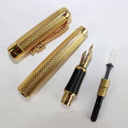 Vista 5 de Gullor Jinhao 1200 Pure Golden - Pluma estilográfica mediana