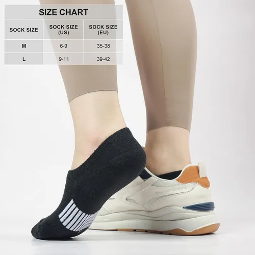 Vista 2 de Calcetines invisibles para mujer, acolchados, de corte bajo, atléticos, ocultos, para tenis, tobillos, calcetines invisibles para correr, 46 pares