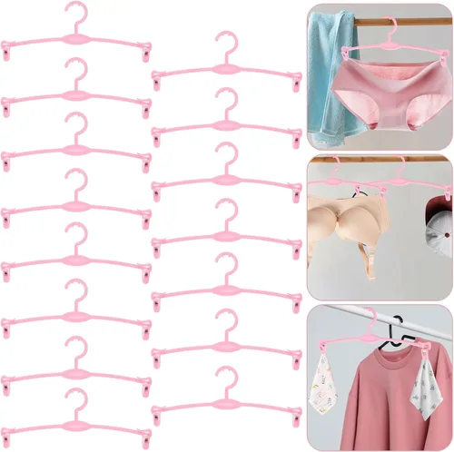 Vista 6 de 15 piezas de clips de plástico ropa interior pantalones Simplicity Shop ropa de secado pantalones abrigo con práctico sujetador perchero vestidos