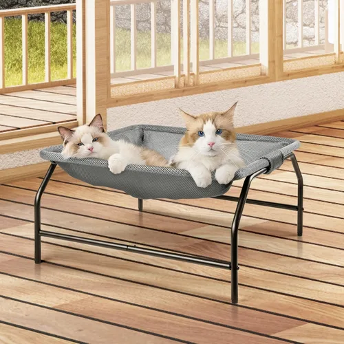 Vista 7 de JUNSPOW Cama para gatos [diseñada para gatos grandes] Hamaca para gatos