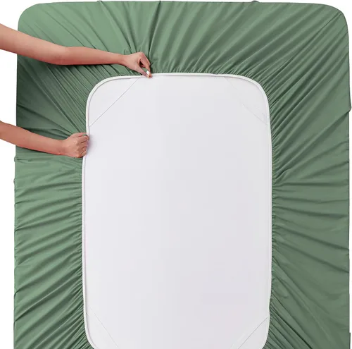 Vista 90 de Manyshofu Juego de sábanas de tamaño individual con bolsillos extra profundos, sábanas y fundas de almohada de 1800 hilos de lujo para hotel, juego