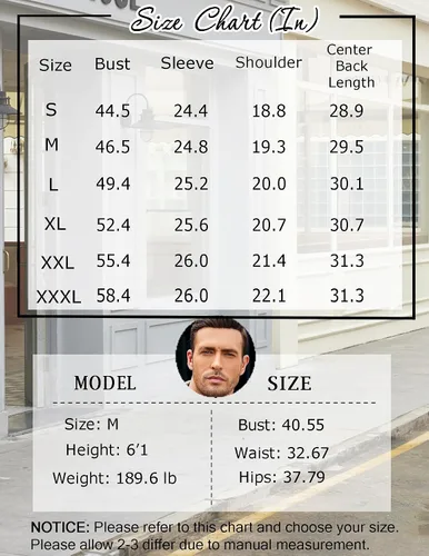 Vista 6 de COOFANDY Camisas de franela para hombre, casual, con botones, a cuadros, chaqueta de manga larga, chaqueta de forro polar con bolsillos