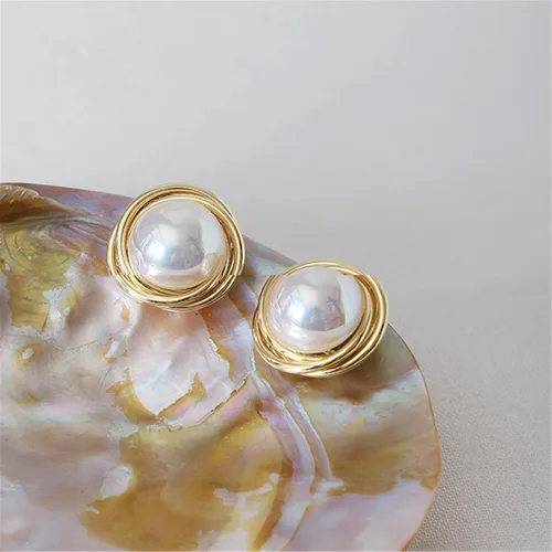 Vista 21 de Yoursfs Aretes de clip de perlas blancas grandes para mujer, chapados en oro de 18 quilates, hipoalergénicos, sin perforaciones, joyería brillante