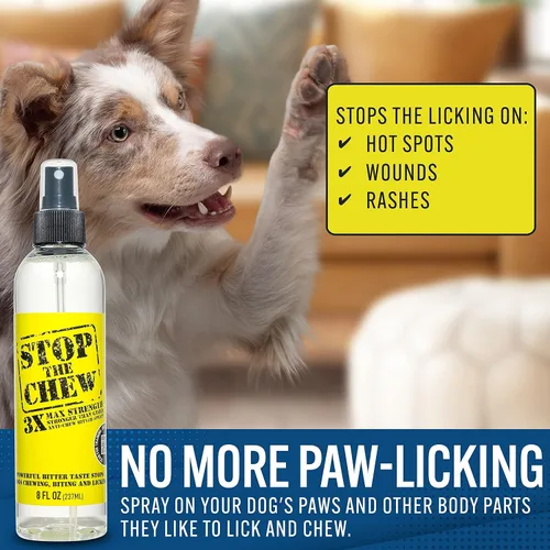 Vista 5 de Spray profesional anti mascadas para perros y cachorros, sin alcohol, disipador amargo más poderoso, 8 onzas
