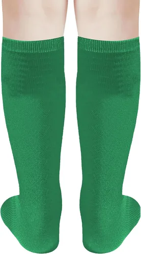 Vista 2 de UTTPLL Calcetines de algodón para niños pequeños, calcetines de béisbol hasta la rodilla, calcetines deportivos de fútbol para niños, calcetines