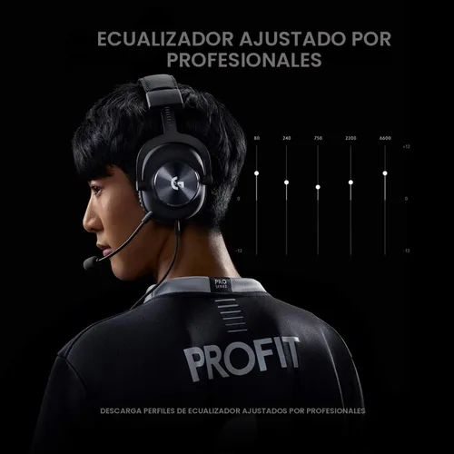 Vista 8 de Logitech G Pro X - Auriculares de diadema para videojuegos, con tecnología de voz azul, color negro