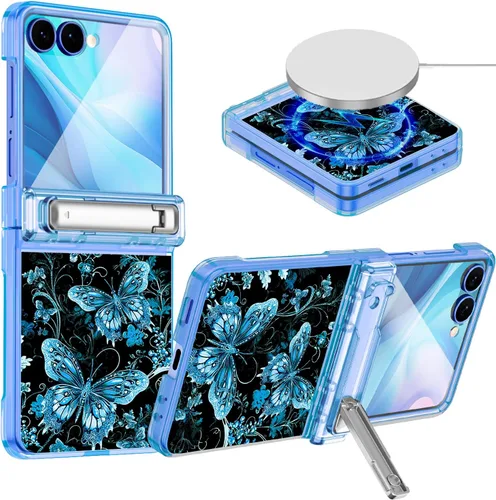 Vista 35 de Hekodonk Funda para Galaxy Z Fold 6, compatible con MagSafe, brilla en la oscuridad, protector de pantalla frontal, soporte, protección de bisagra