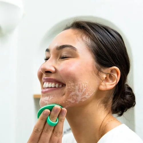 Vista 6 de Boie USA Limpiador facial - Herramienta facial de mano, cepillo facial exfoliante de limpieza profunda. Combate el acné con cerdas suaves, similares