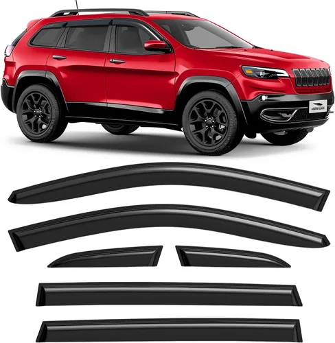 Vista 16 de Voron Glass Protectores de lluvia extra duraderos con cinta adhesiva para Toyota RAV4 2019-2025, deflectores de ventana, viseras de ventana