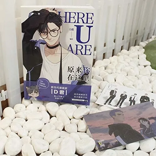 Vista 2 de Nuevo libro de ficción de cómics de Here U are D Jun Works BL Comic Novel Campus Love Boys Youth Comic Fiction Books