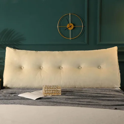 Vista 5 de Cojín triangular para la espalda, almohada de cuña larga para dormir después de la cirugía, almohadas de lectura para sentarse en la cama, cojín