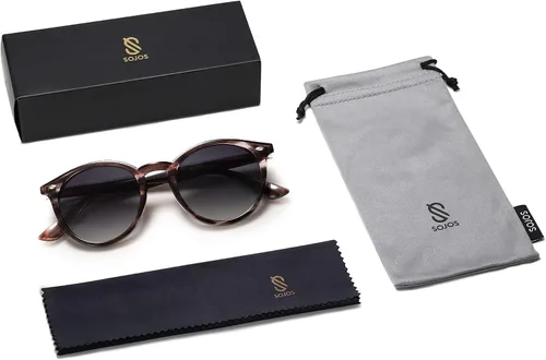 Vista 5 de SOJOS Retro Round Polarized Sunglasses for Women Men Classic Vintage Sunnies SJ2069
