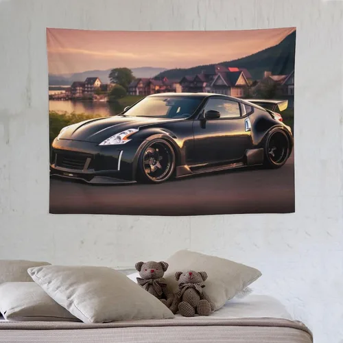 Vista 6 de josnmre 370z Jdm - Tapiz japonés para colgar en la pared para dormitorio, arte estético, decoración del hogar, dormitorio, aula, sala de estar