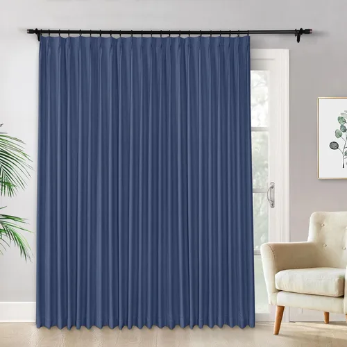 Vista 27 de Macochico Cortinas opacas de lino plisadas para oscurecer la habitación, panel con aislamiento térmico para dormitorio, sala de estar, sala