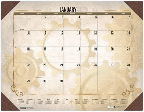 Vista 4 de House of Doolittle 22 pulgadas x 17 pulgadas 12 meses (enero-diciembre) 2026 calendario de escritorio vintage reciclado, obras de arte vintage