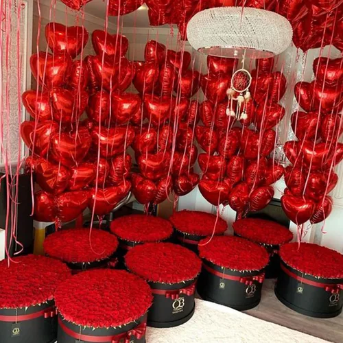 Vista 2 de PartyWoo Globos de San Valentín, globos de corazón para decoraciones del día de San Valentín, decoraciones de San Valentín, decoración de San