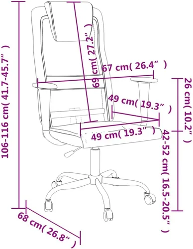 Vista 2 de Ergonomic Office Chair with Breathable Mesh Back, Adjustable Height Desk Chair for Home Office, Swivel Computer Chair with Lumbar Support and Smooth