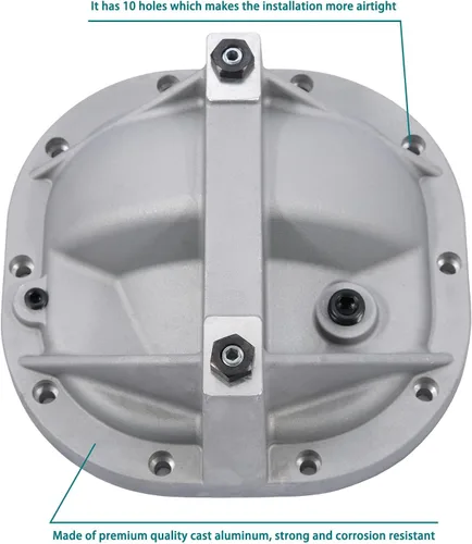Vista 5 de Tapa de diferencial 8.8 para extremo trasero del sistema de cinturón compatible con Ford Mustang de 8.8" 8.8 Diff Cover compatible con Ford