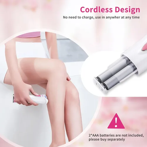 Vista 4 de Depiladora facial para mujer, depiladora facial con luz LED, pinzas eléctricas de deslizamiento suave para cara, brazos, piernas, línea de bikini