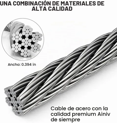 Vista 6 de Ainiv Candado de bicicleta, cable de bloqueo de bicicleta de 25 pulgadas