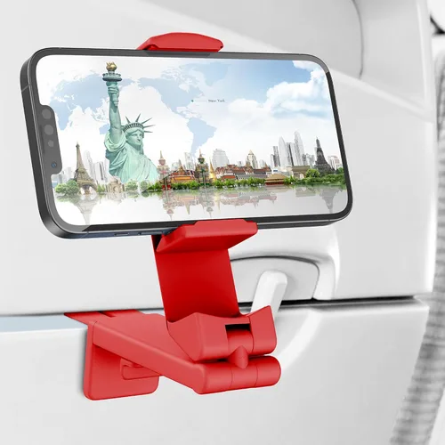 Vista 11 de Perilogics - Soporte universal para teléfono en vuelo de avión. Visualización manos libres con rotación multidireccional de 360 grados.