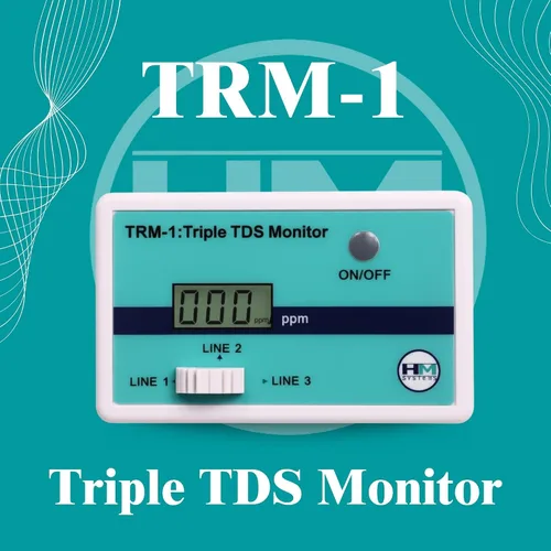 Vista 2 de HM Digital Monitor de TDS RO/DI triple en línea con conexiones T de 1/4 pulgada