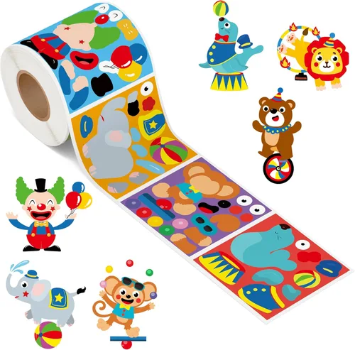 Vista 35 de Haooryx Fall Pumpkin Stickers Roll, 300 Pcs Make Your Own Halloween Pumpkin