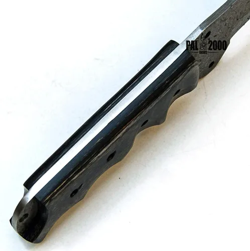 Vista 3 de DAM-9440 Cuchillo de perseguidor hecho a mano de acero de Damasco de 15 pulgadas
