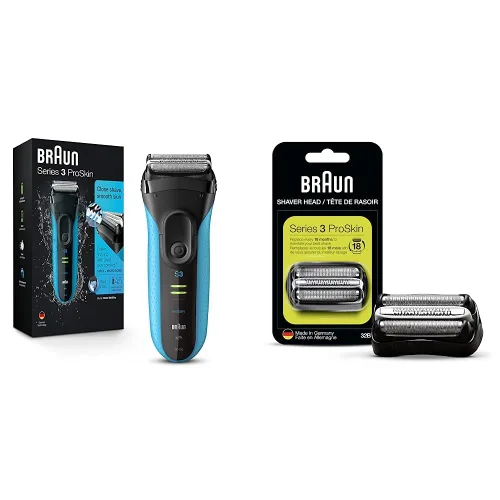 Vista 12 de Braun Electric Series 3 - Maquinilla de afeitar con recortadora de precisión, recargable, afeitadora de lámina húmeda y seca para hombres