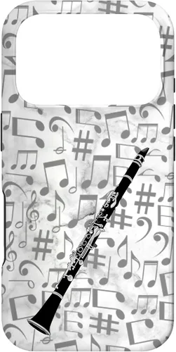Vista 30 de Clarinet Phone Case - Music Notes - White Background Case for iPhone 17