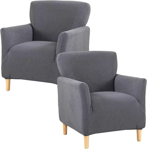 Vista 20 de Fundas de jacquard para sillón de banquete, fundas suaves para sillón de 1 pieza, fundas elásticas para silla de sala de estar, antideslizantes