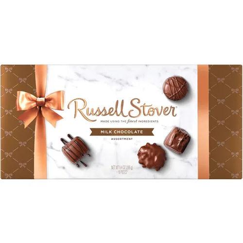 Vista 8 de Russell Stover, Surtido de chocolate con leche, caja de regalo de chocolate, 9.4 onzas