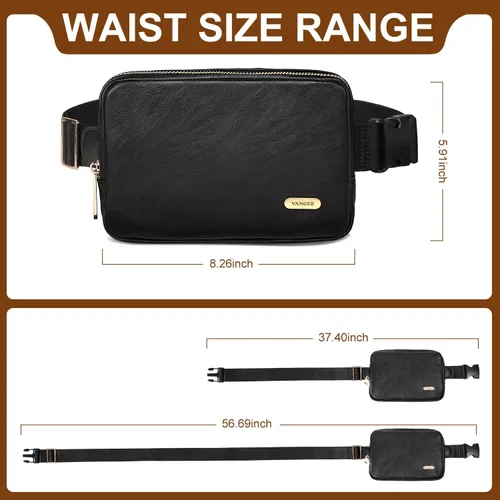 Vista 5 de Mini riñonera unisex, Negro -, Bolsa de cinturón
