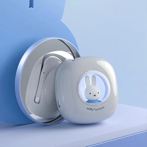 Vista 3 de Auriculares Miffy Bluetooth Inalámbricos (Azul), Auriculares con Cascos IPX5 Resistente al Agua