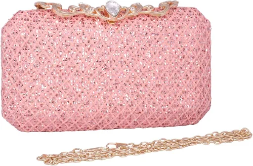 Vista 3 de Adoptfade - Bolso de embrague para mujer con purpurina brillante y brillante