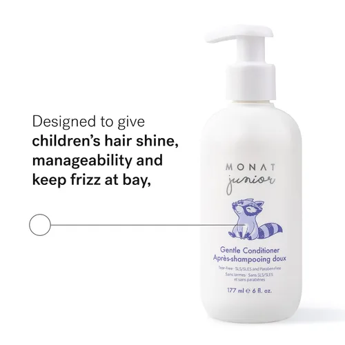 Vista 2 de MONAT Acondicionador Junior Gentle - Un acondicionador para el cabello antiencrespamiento seguro y suave para niños que se enjuaga rápidamente. Todo