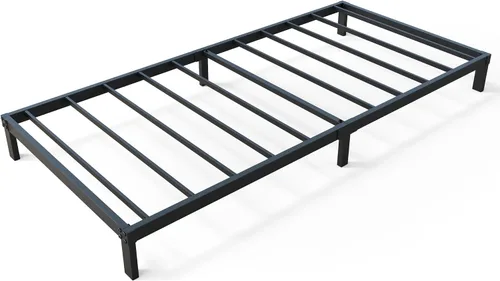 Vista 9 de YUSENHEEI Marco de cama individual de 8 pulgadas, marco de cama de plataforma de metal resistente, no necesita somier, sin ruido, fácil montaje