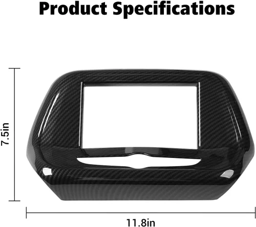 Vista 6 de Voodonala Cubierta del panel de navegación central para Chevy Camaro compatible con Chevy Camaro 2017-2023 (ABS, fibra de carbono negro, 7 pulgadas)