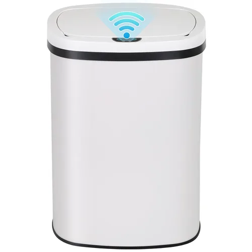 Vista 12 de BLKMTY - Bote de basura de 13 galones con tapa, sensor de movimiento, color negro Stainless Steel Garbage Cans, 50 L Automatic Touchless Kitchen