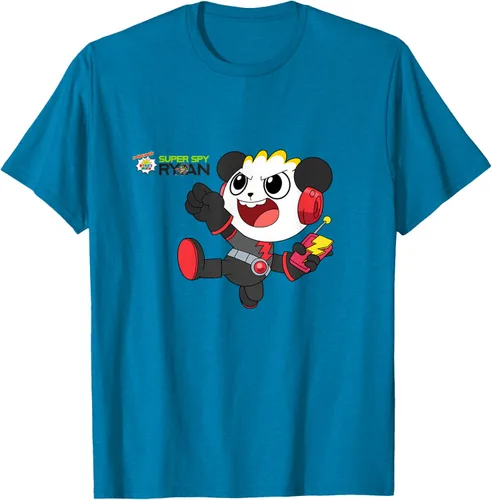 Vista 7 de Ryan's World Super Spy Combo Panda Camiseta, gris, S Asfalto
