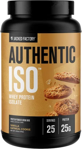 Vista 13 de Jacked Factory Auténtico polvo aislado de proteína de suero ISO, bajo en carbohidratos, proteína de construcción muscular sin OMG sin rellenos