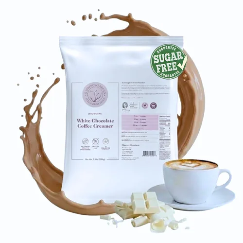 Vista 13 de 5 SPARROWS - Crema de café saludable sin azúcar (chocolate blanco) - Endulzada con stevia, cero azúcar, mezcla de bebida saborizada apta para dieta