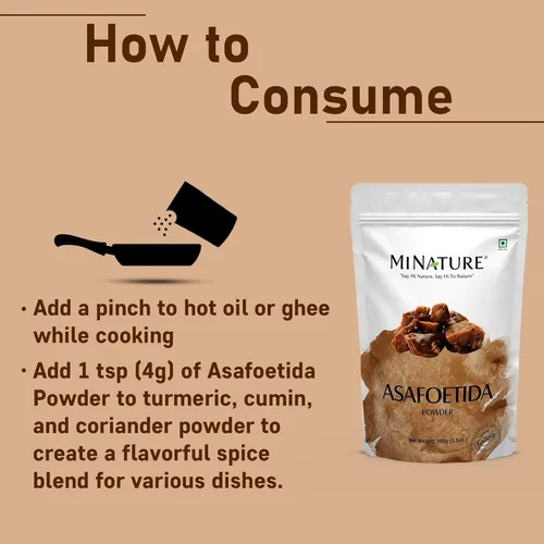 Vista 4 de Minature Asafoetida en polvo (bisagra) Especias indias naturales 227g (8oz) Polvo Heeng Auténtico ingrediente de cocina de la India