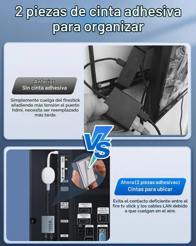 Vista 7 de ELECTOP Adaptador Ethernet de 1000 Mbps para Chromecast con Google TV, USB tipo C a RJ45 Gigabit Ethernet adaptador de red compatible con Google TV